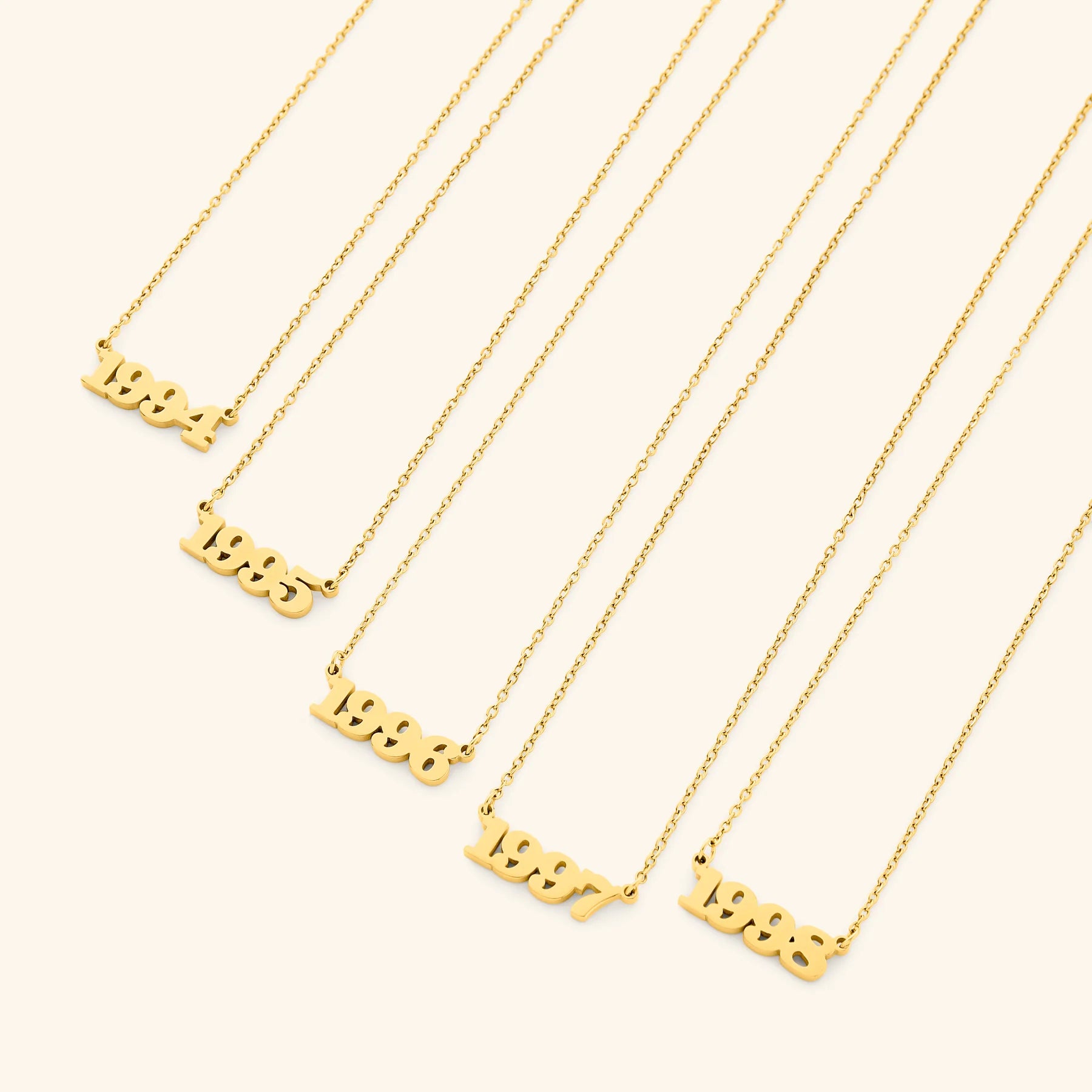 English Birth Year Necklace