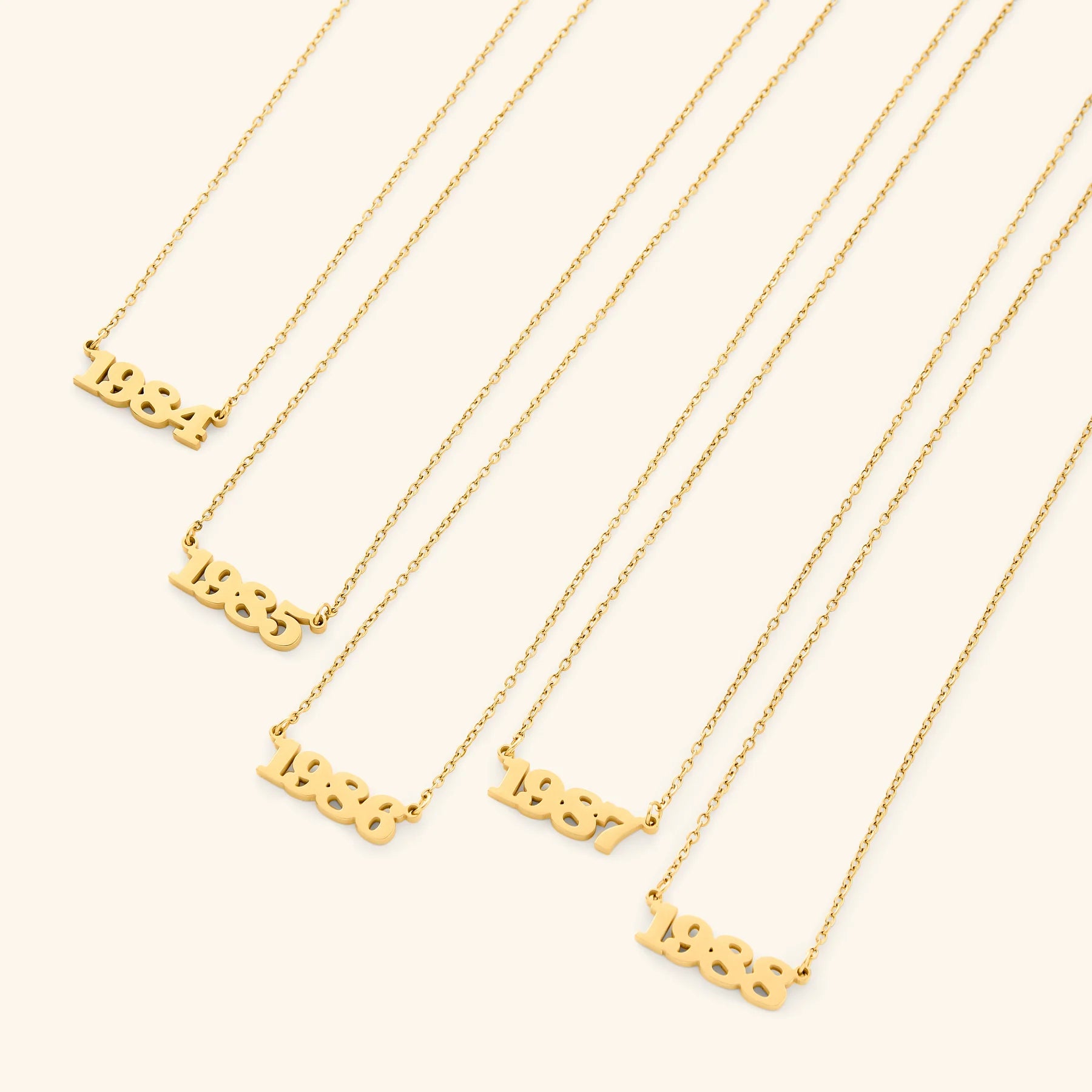 English Birth Year Necklace