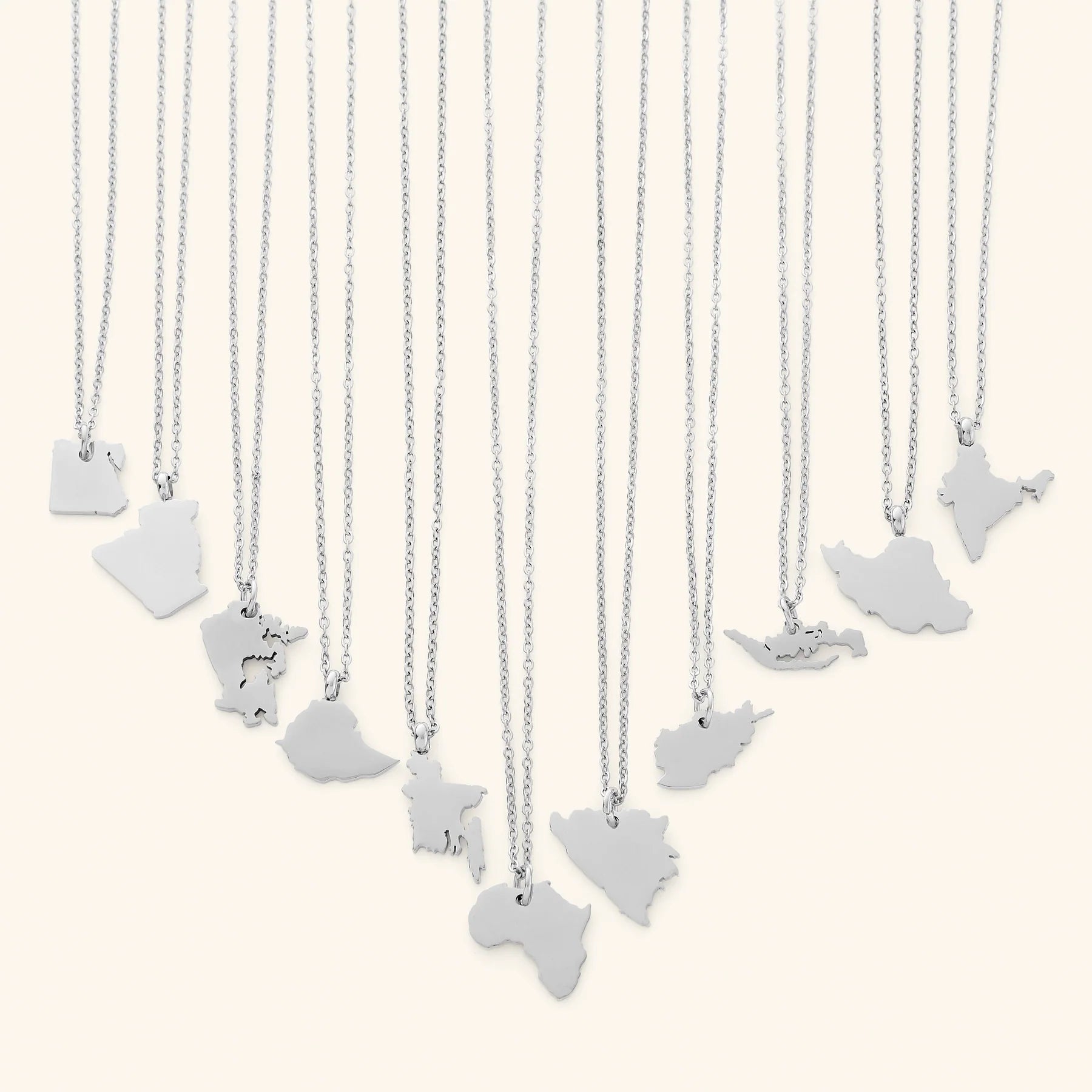 Country Map Necklace