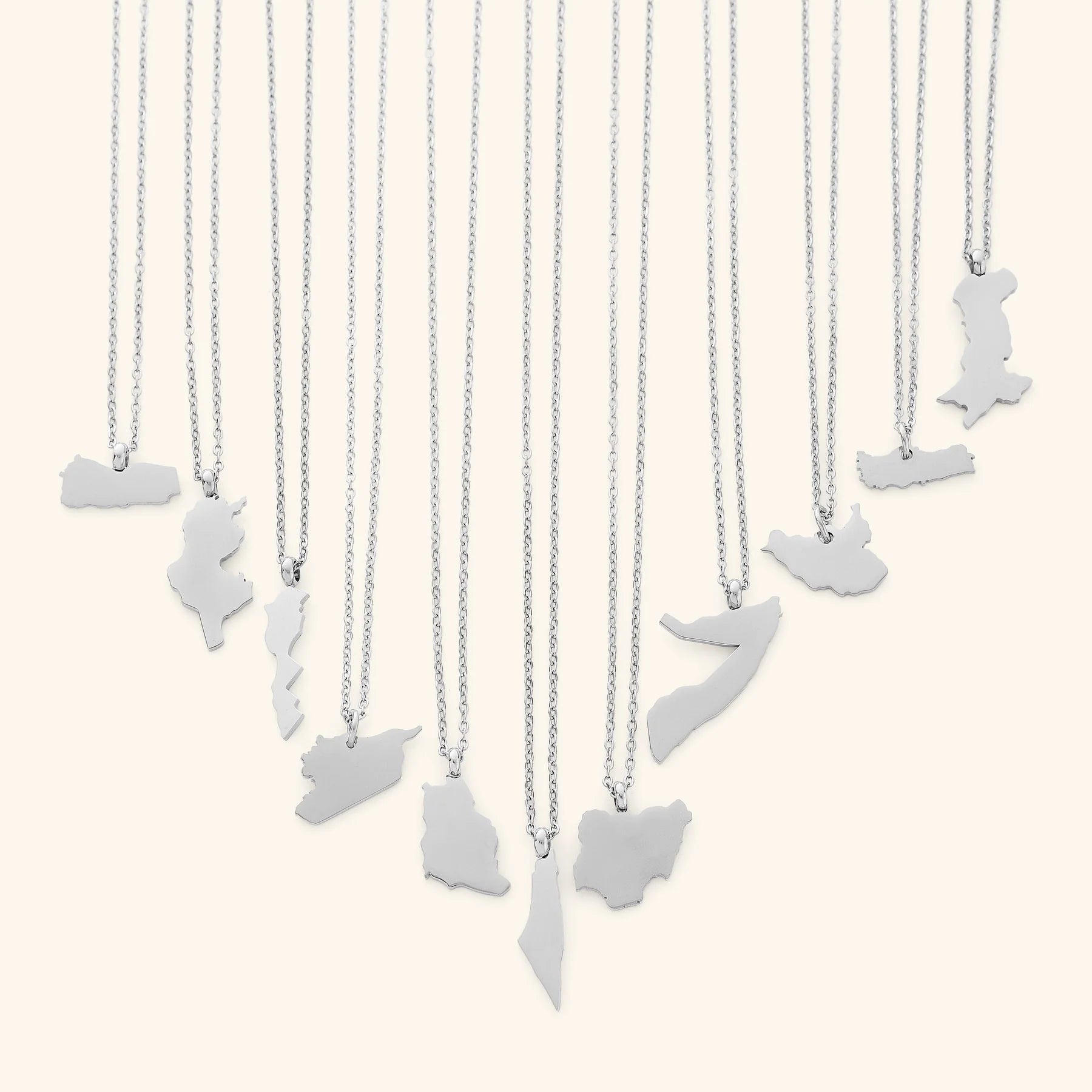 Country Map Necklace