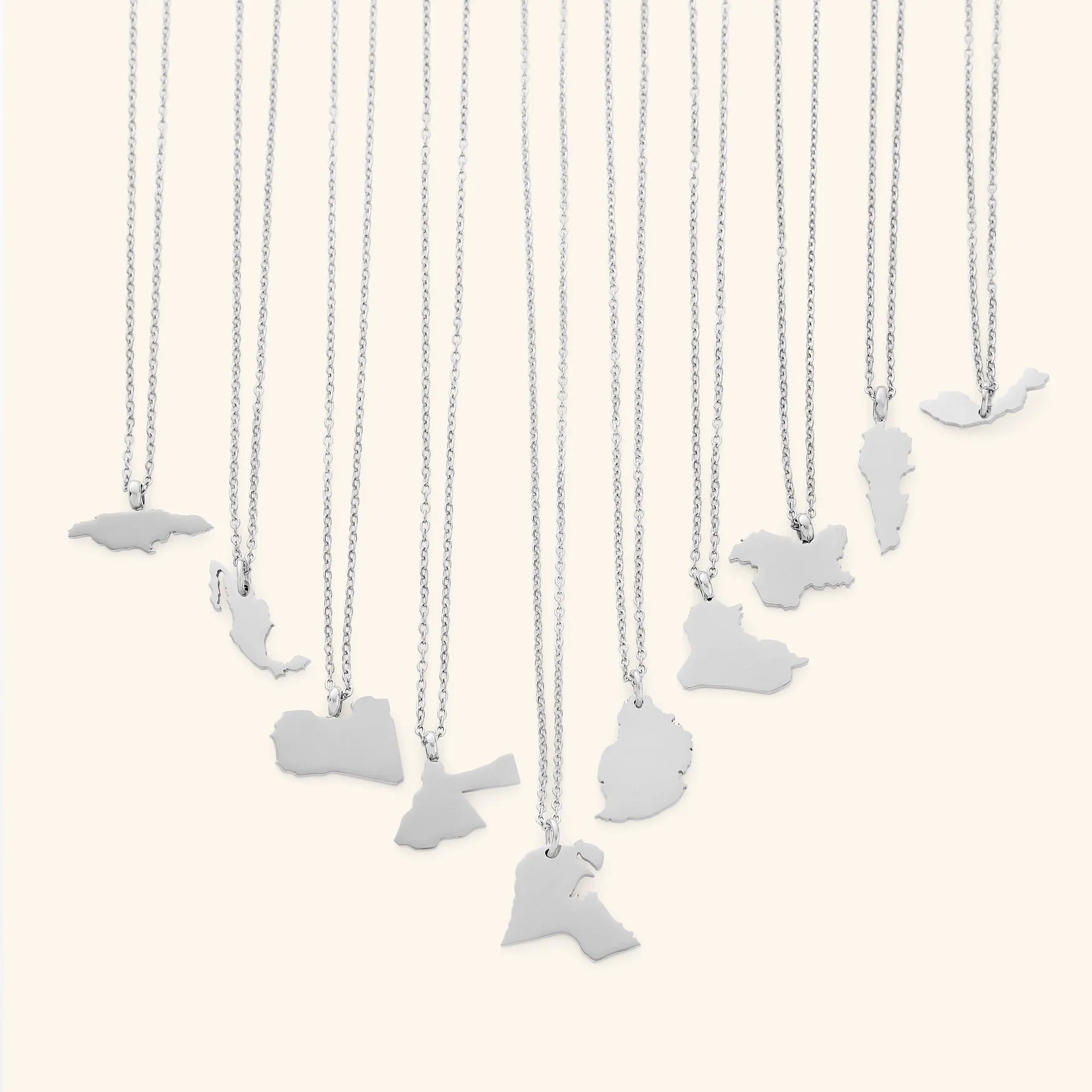 Country Map Necklace
