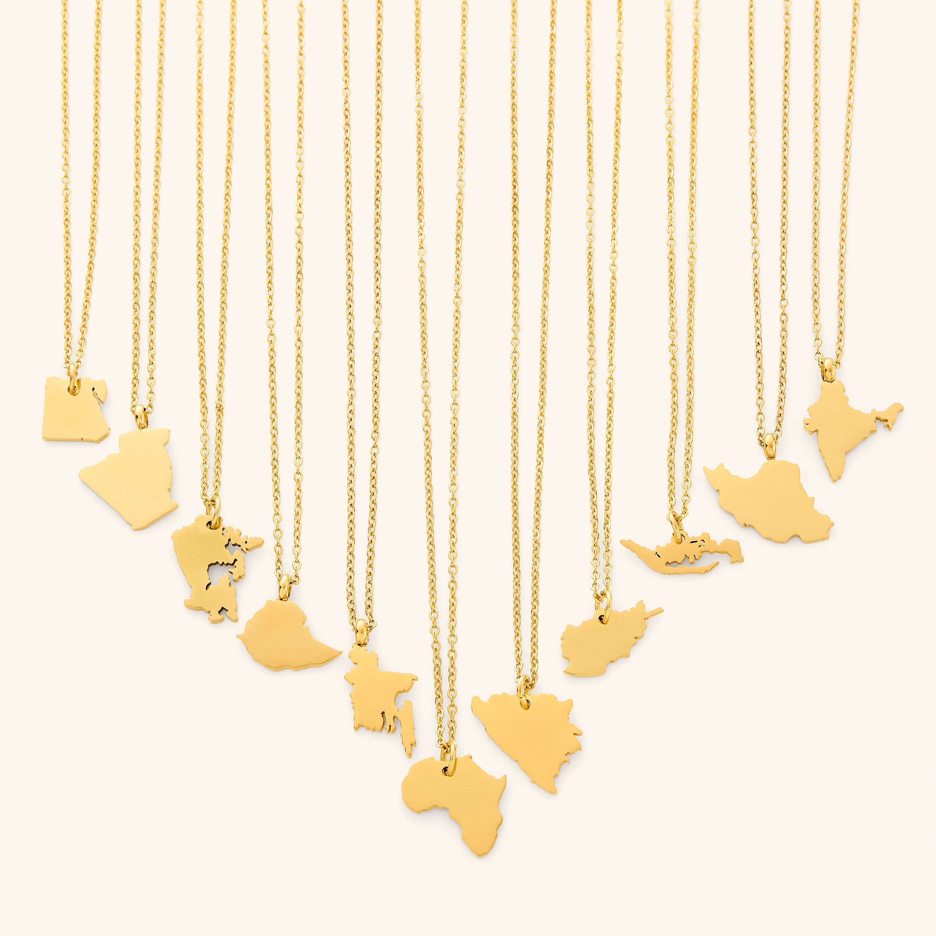 Country Map Necklace