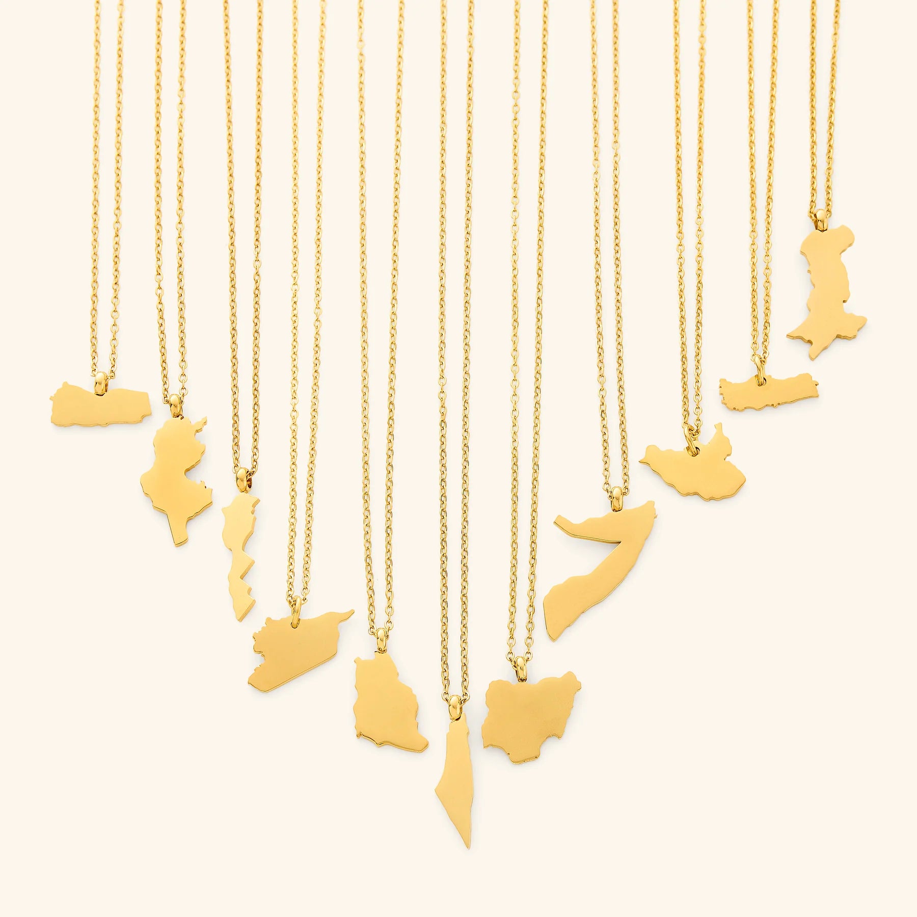 Country Map Necklace