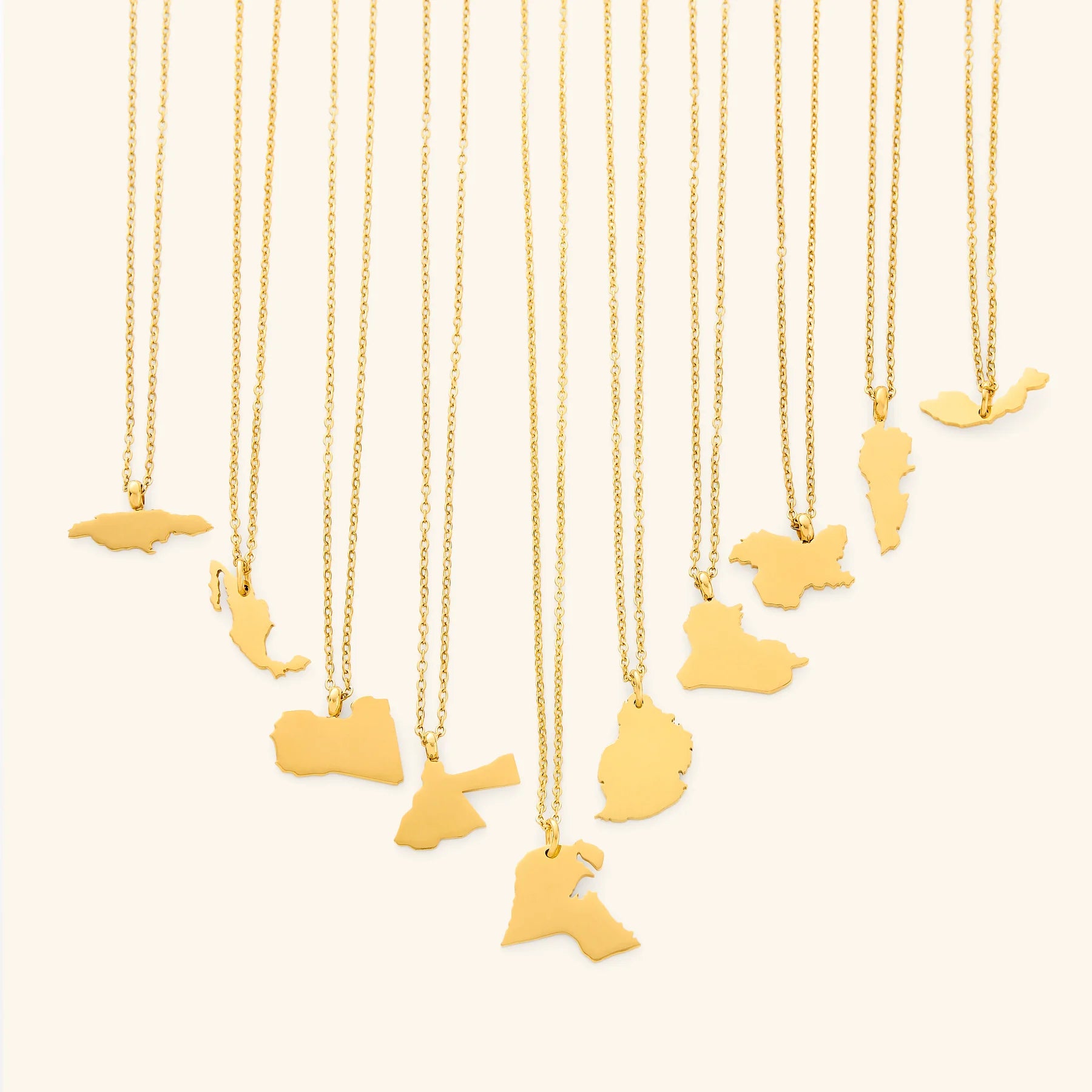 Country Map Necklace